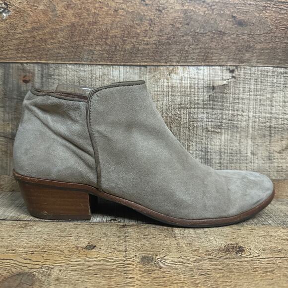 Sam Edelman Petty Suede Side Zip Booties Ankle Boots Tan Size 8 - Picture 6 of 12
